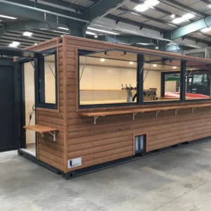 Contenedor para cafetería de 20 pies con diseño muy limpio