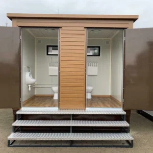 Conteneur Sanitaire Double avec Réservoir à Déchets