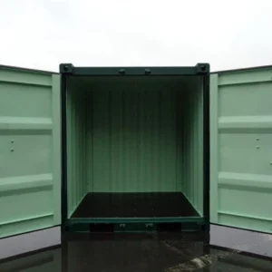 Conteneur maritime de 10 pieds HC, neuf, couleur verte.