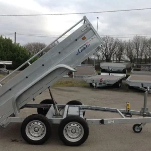 Remolque basculante de alta resistencia Lider, PTAC 1500 kg, ejes dobles con freno